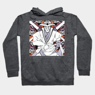 Japanese Oriental Style Samurai surrounded by Enemies Hoodie